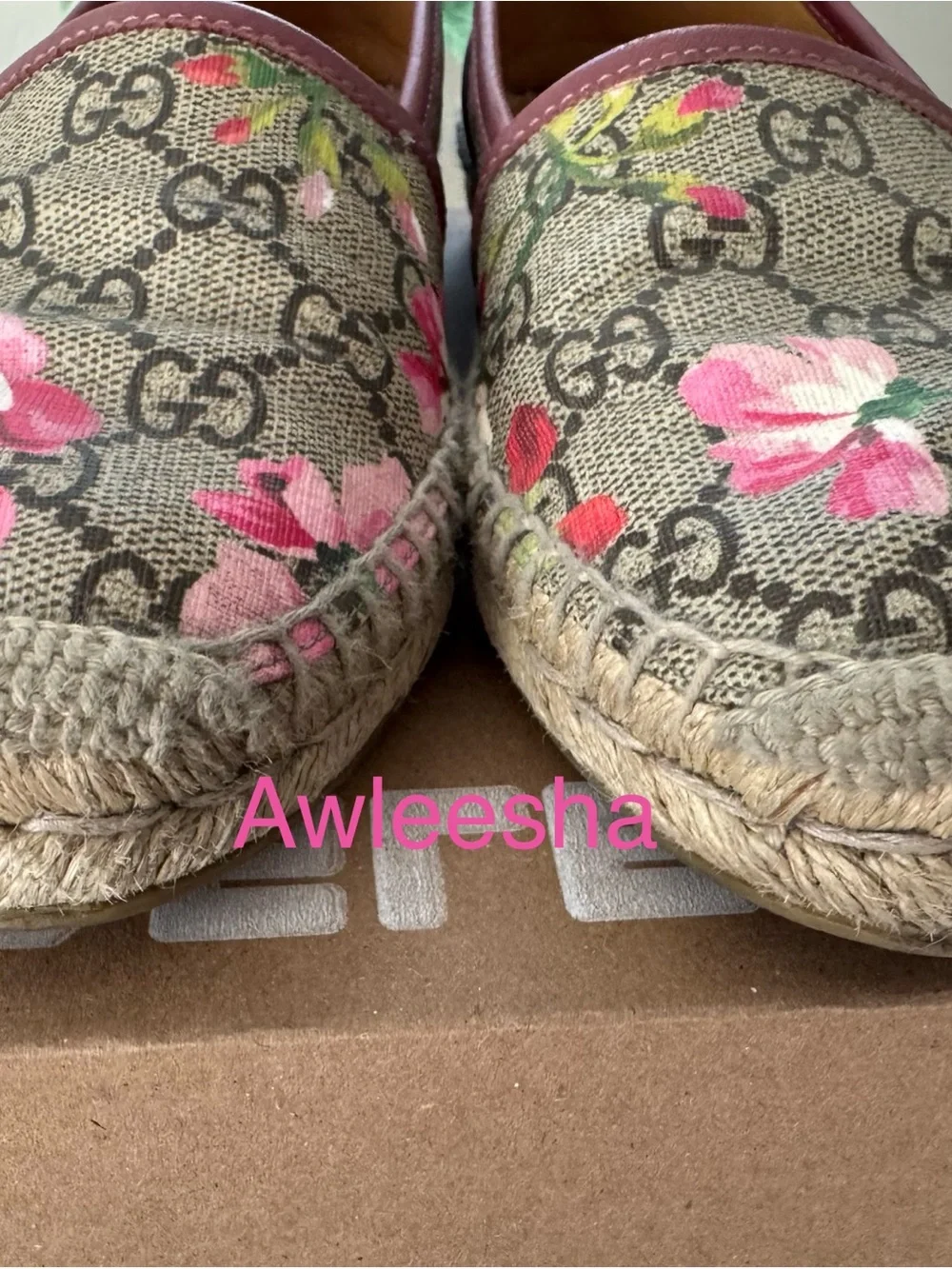 Gucci Pink Floral GG Canvas Espadrilles